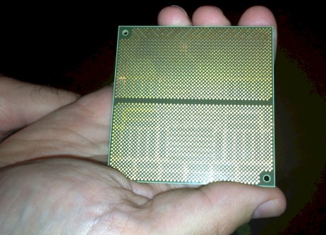 The underside of IBM's Power8 chip, early silicon from August 2013