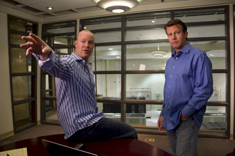 InkaBinka co-founders Chris Brahmer and Kevin McGushion outside their fledgling Moonshot datacenter